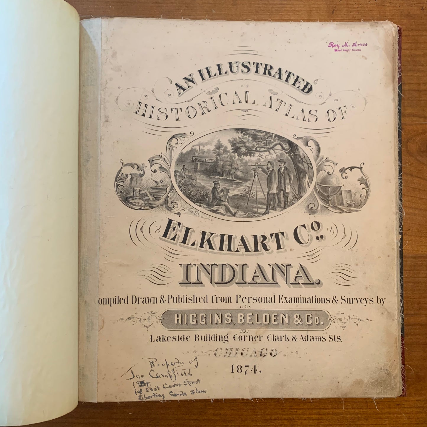 An Illustrated Historical Atlas of Elkhart County Indiana, 1874 REBOUND