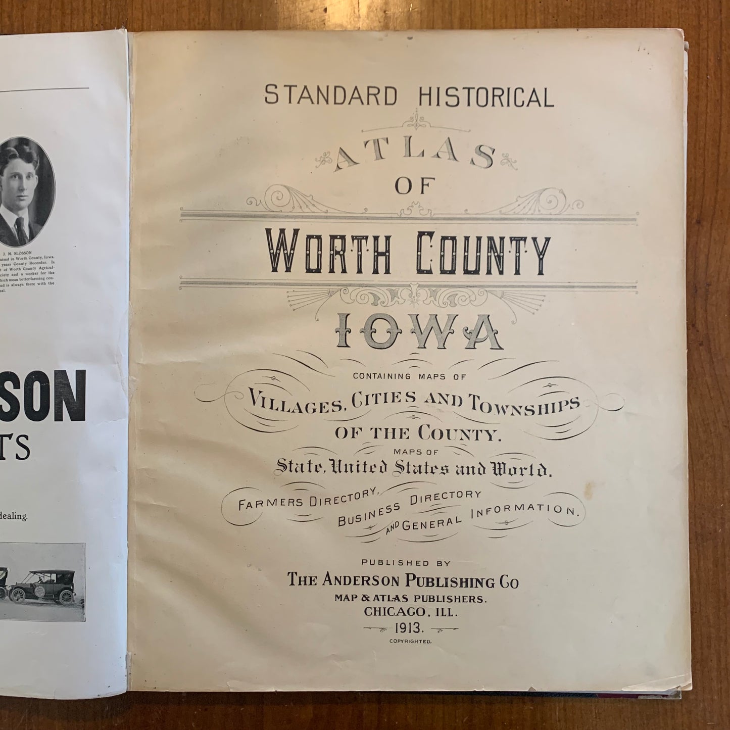 Standard Historical Atlas of Worth County Iowa, 1913