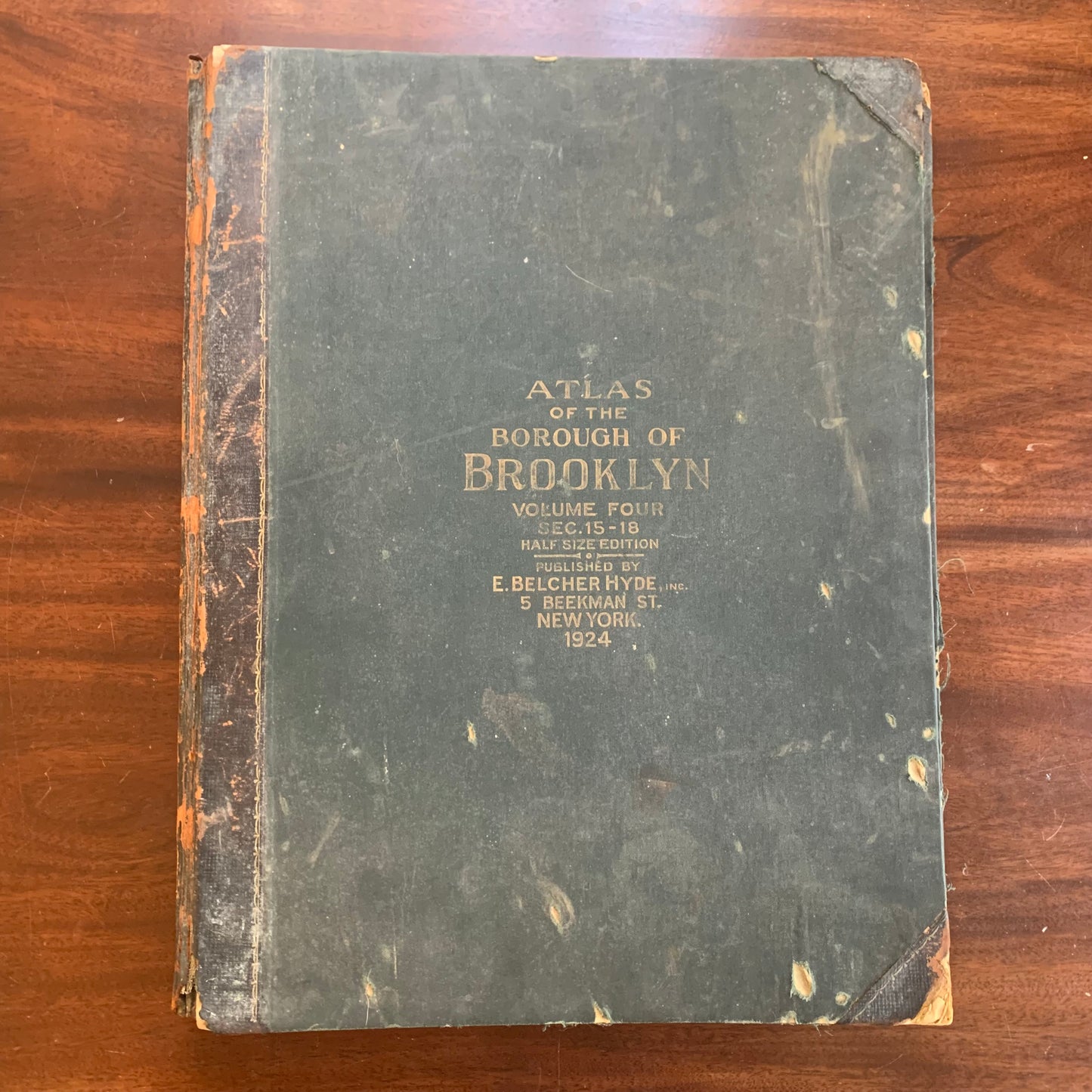 1924 Atlas of the Borough of Brooklyn. City of New York. Volume Four Sec. 15 – 18. Half Size Edition.