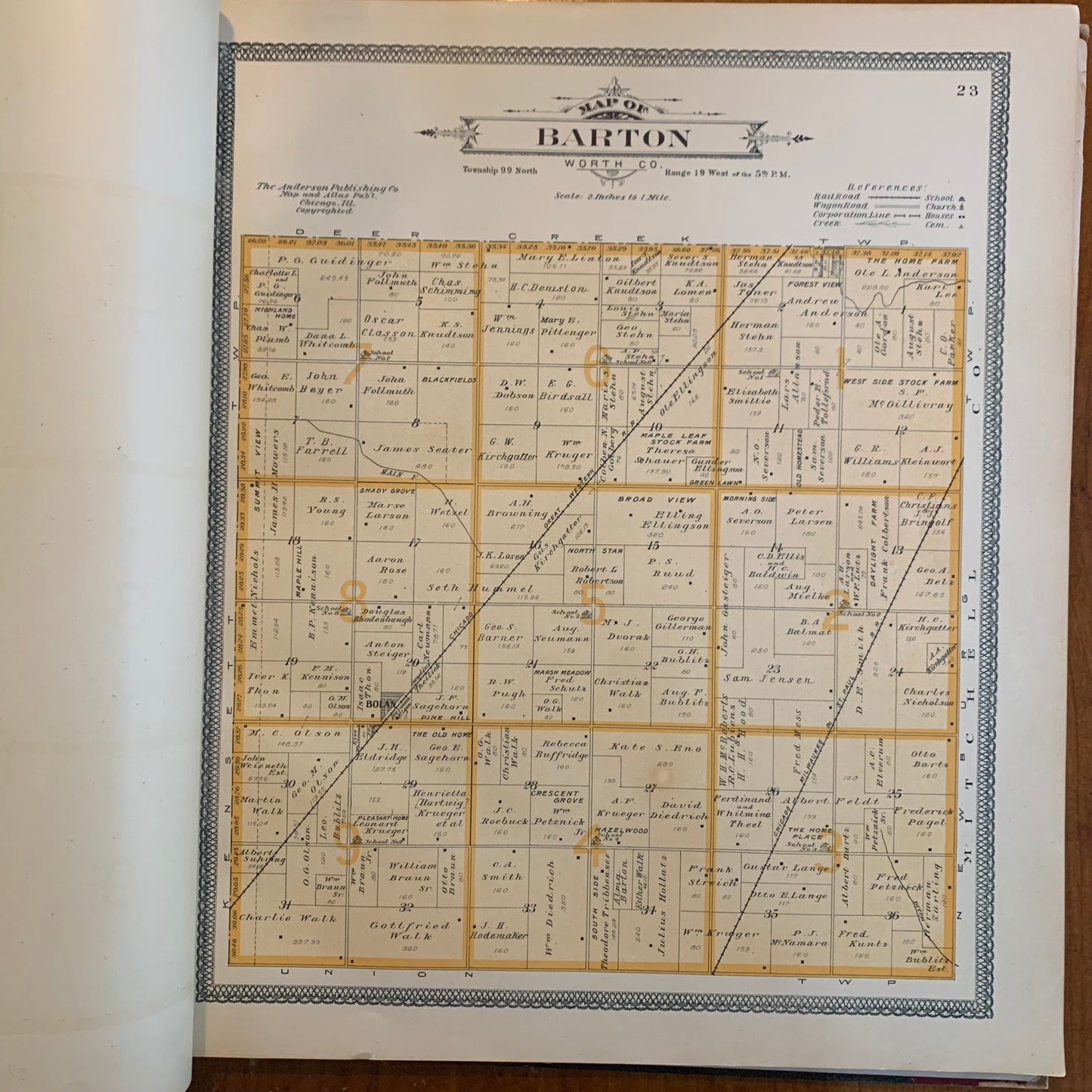 Standard Historical Atlas of Worth County Iowa, 1913
