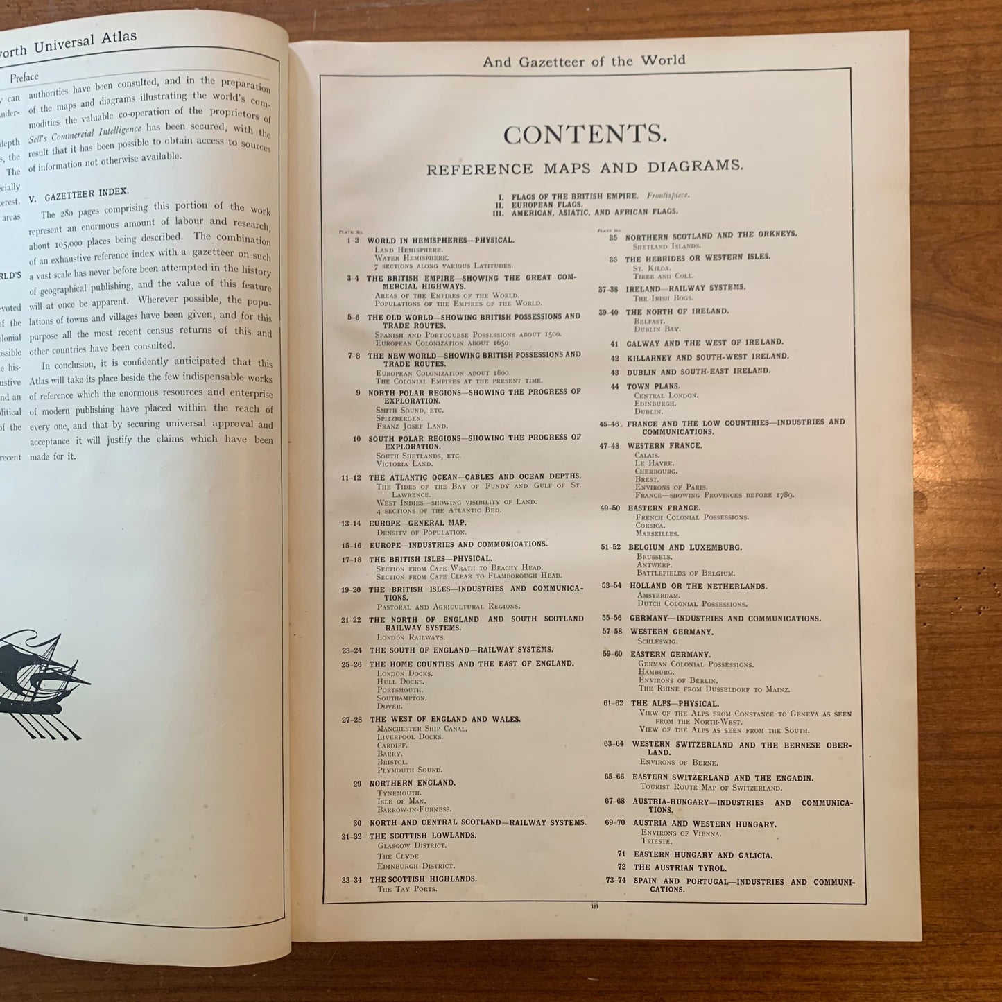 The Harmsworth Universal Atlas and Gazetteer, early 1900s