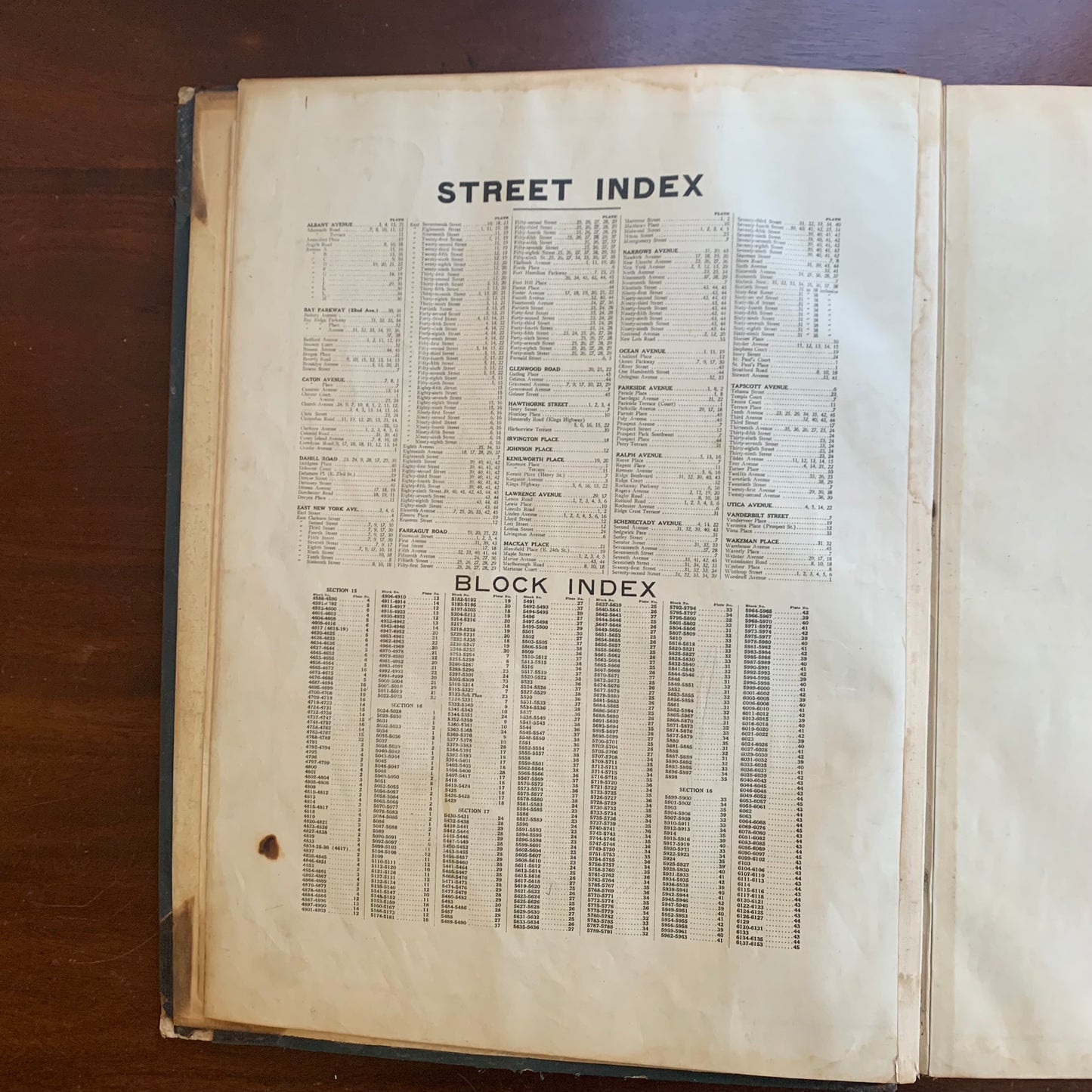 1924 Atlas of the Borough of Brooklyn. City of New York. Volume Four Sec. 15 – 18. Half Size Edition.