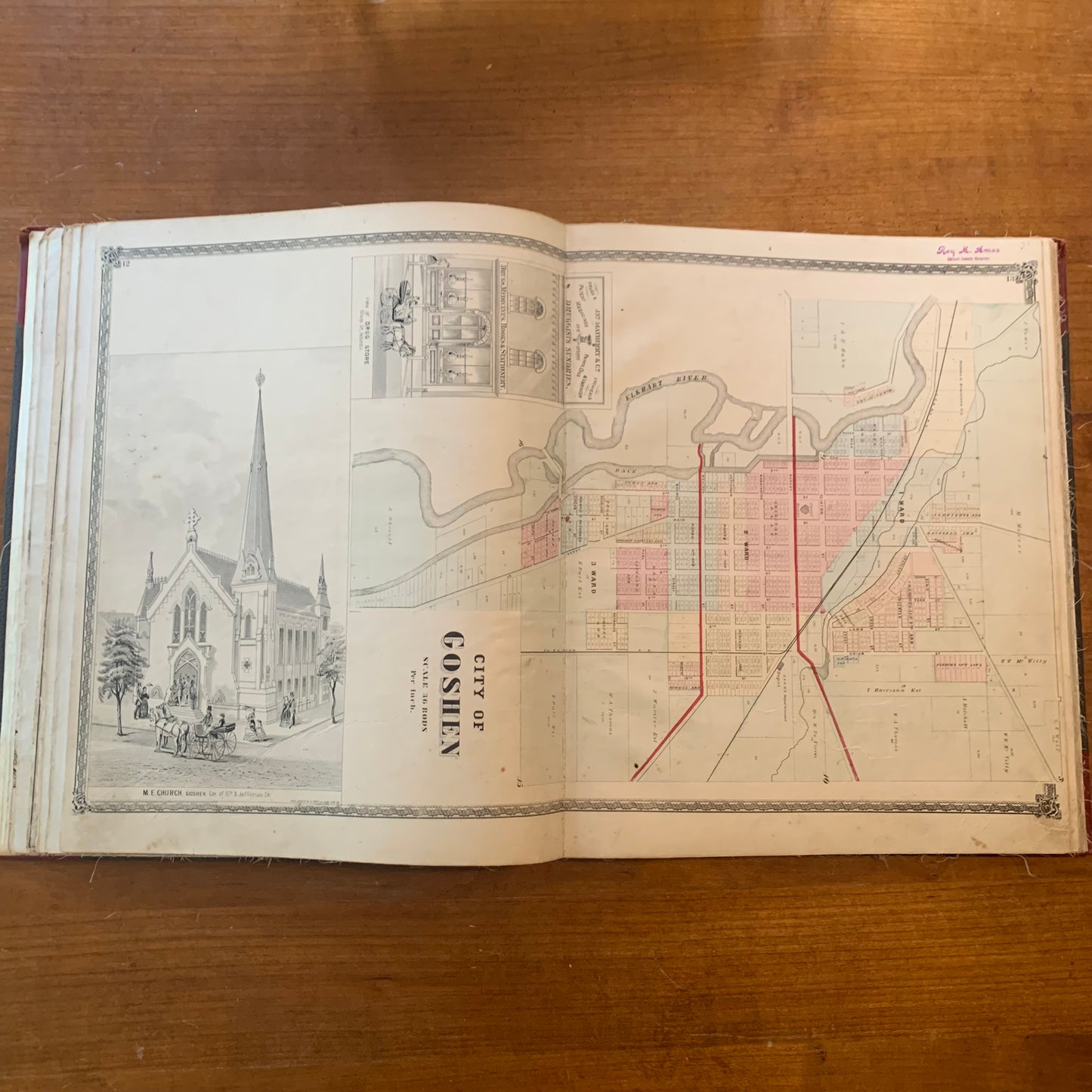 An Illustrated Historical Atlas of Elkhart County Indiana, 1874 REBOUND
