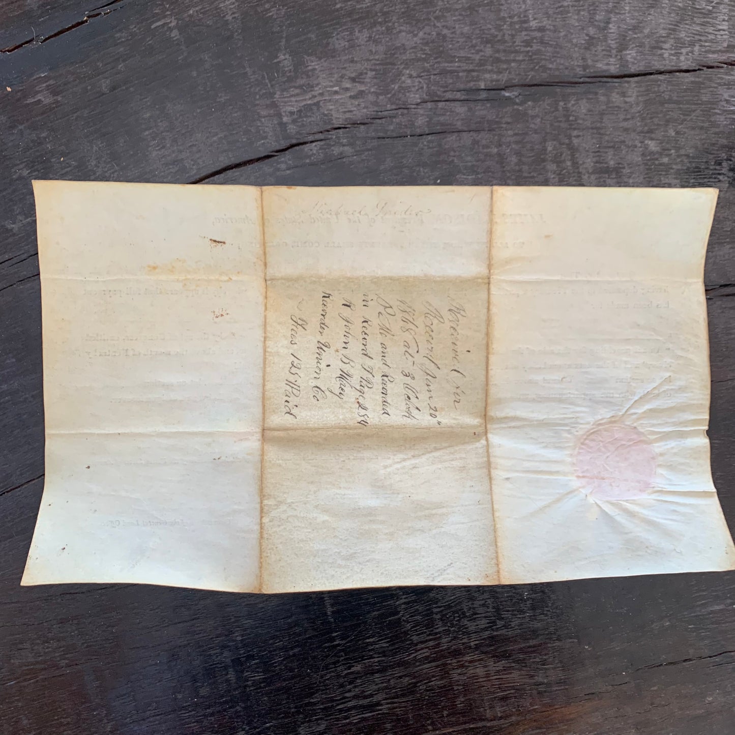 1813 President James Madison Signed Land Grant / Cincinnati Ohio