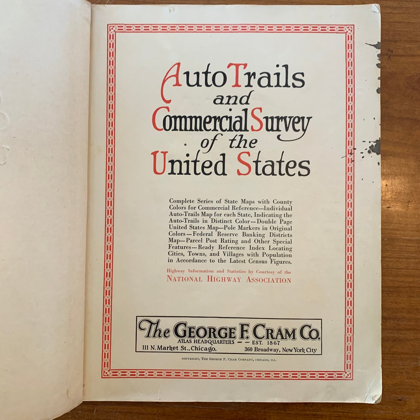 Auto Trails and Commercial Survey of the United States, 1921