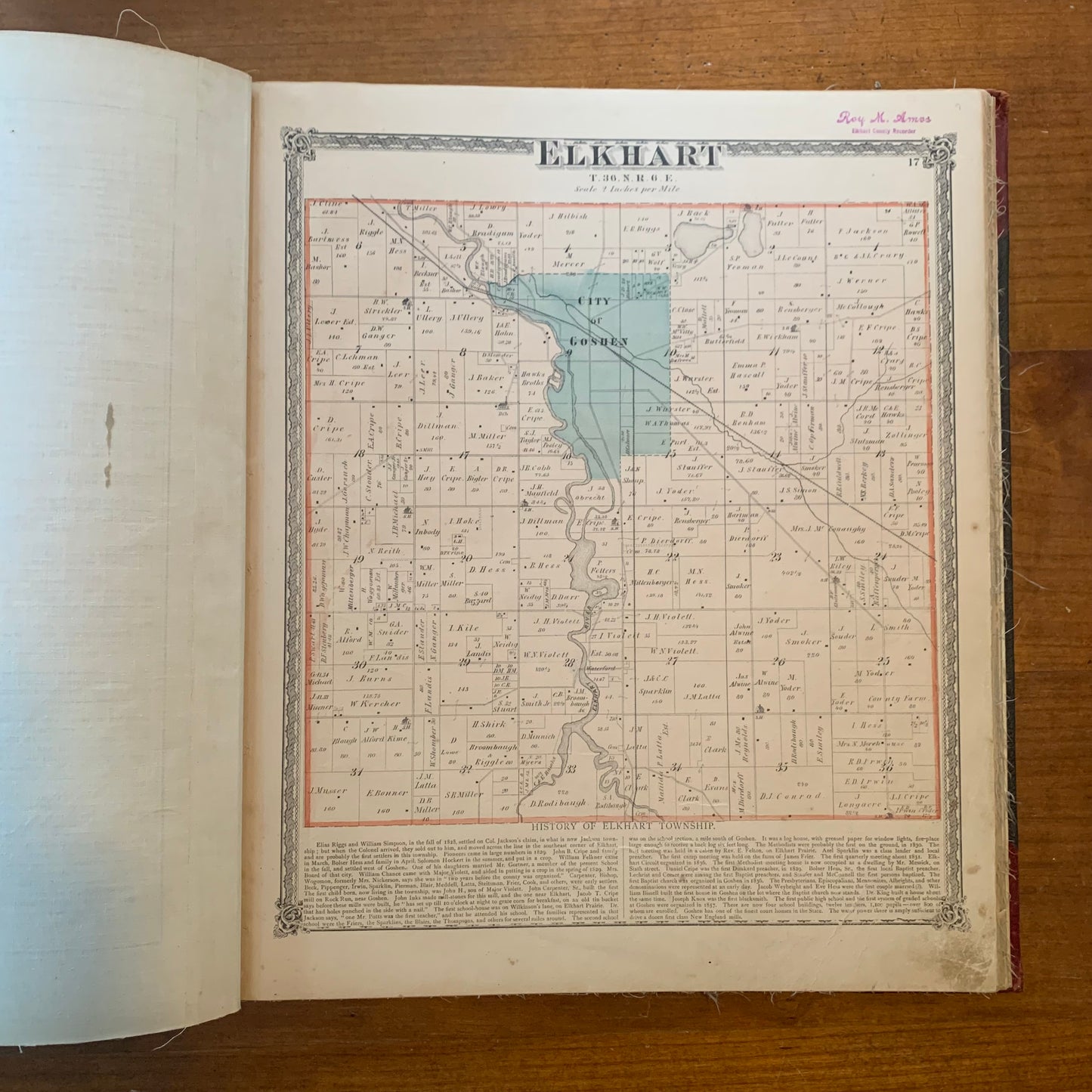 An Illustrated Historical Atlas of Elkhart County Indiana, 1874 REBOUND