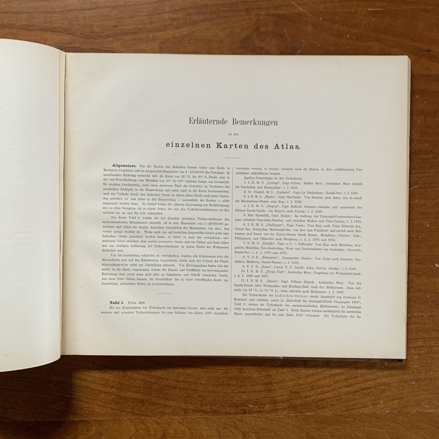 1891 Deutsche Seewarte. Indischer Ozean. Ein Atlas von 35 Karten / Atlas Ocean