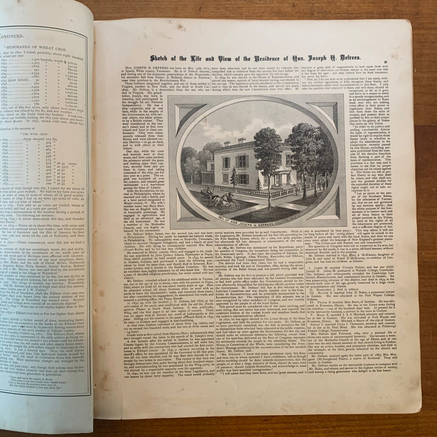 An Illustrated Historical Atlas of Elkhart County Indiana, 1874