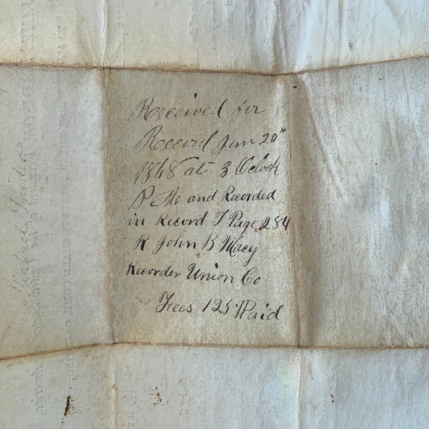 1813 President James Madison Signed Land Grant / Cincinnati Ohio