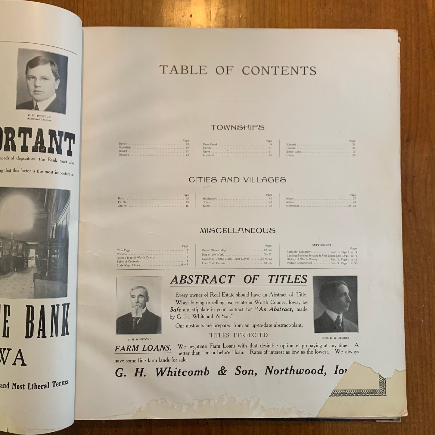 Standard Historical Atlas of Worth County Iowa, 1913