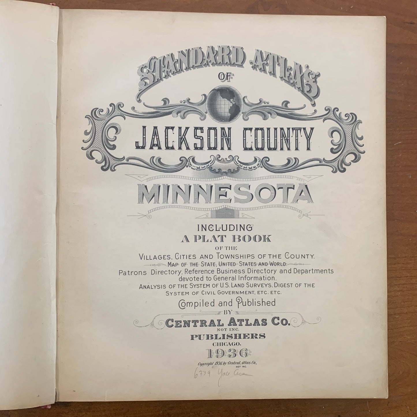 Standard Atlas of Jackson County Minnesota, 1936
