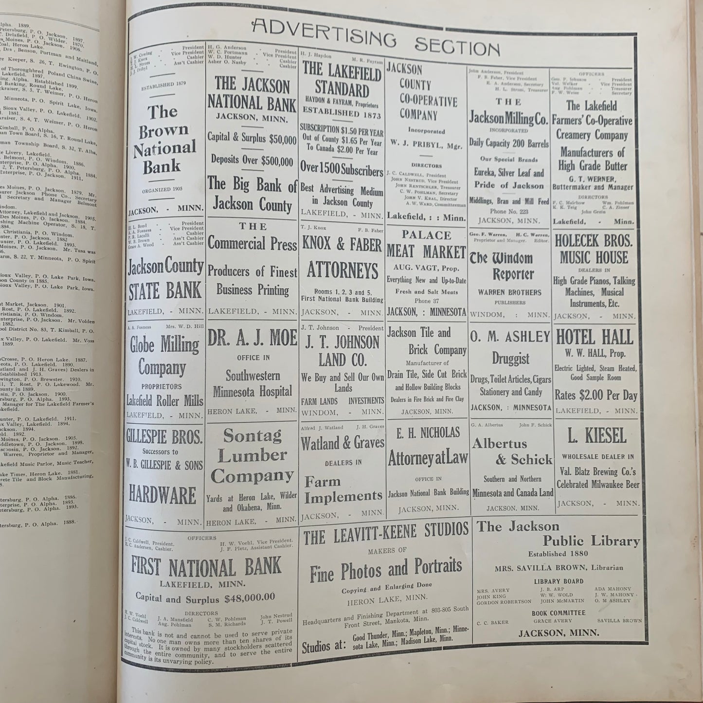 Standard Atlas of Jackson County Minnesota, 1914
