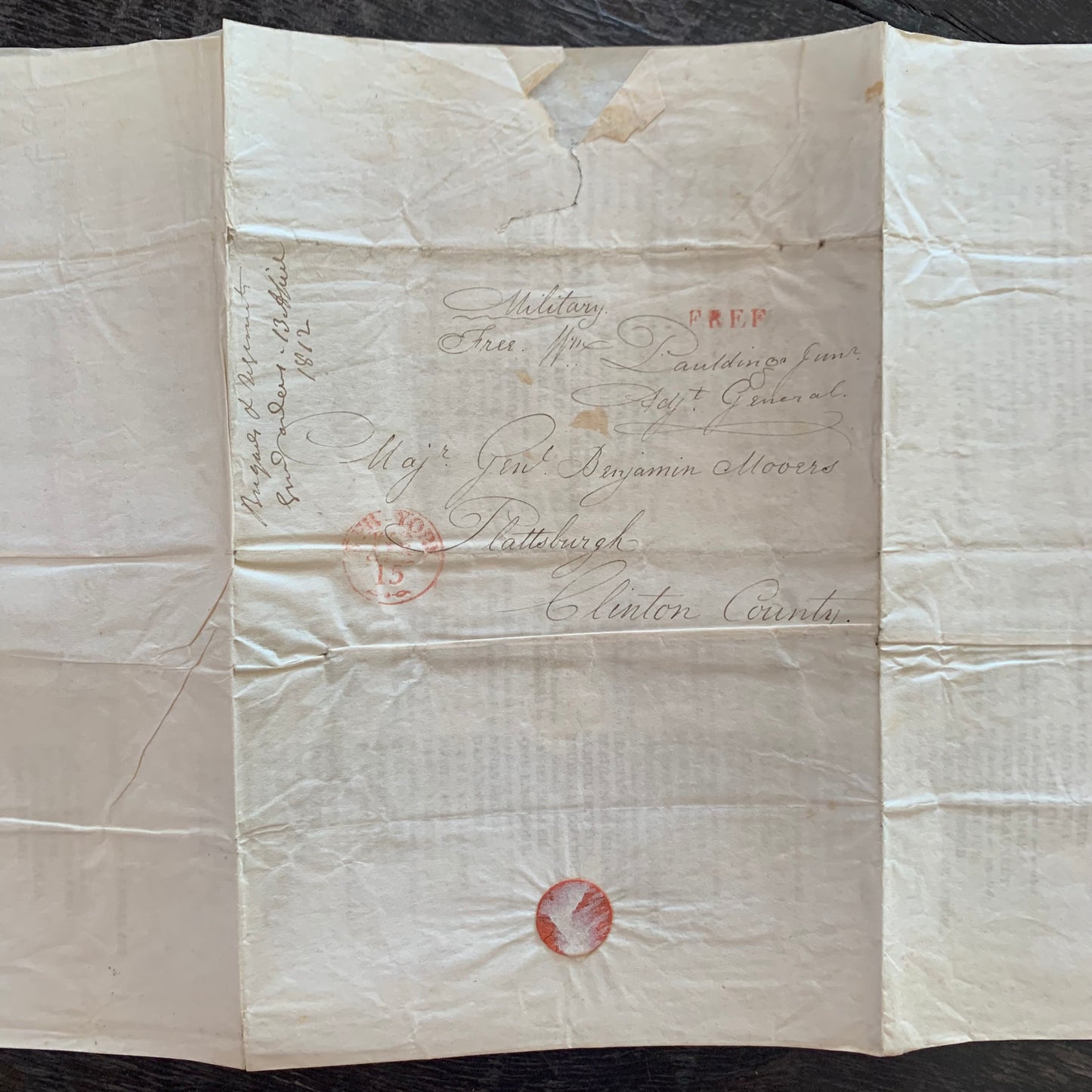 War of 1812 Circular Letter signed by William Paulding Jr, future New York Mayor