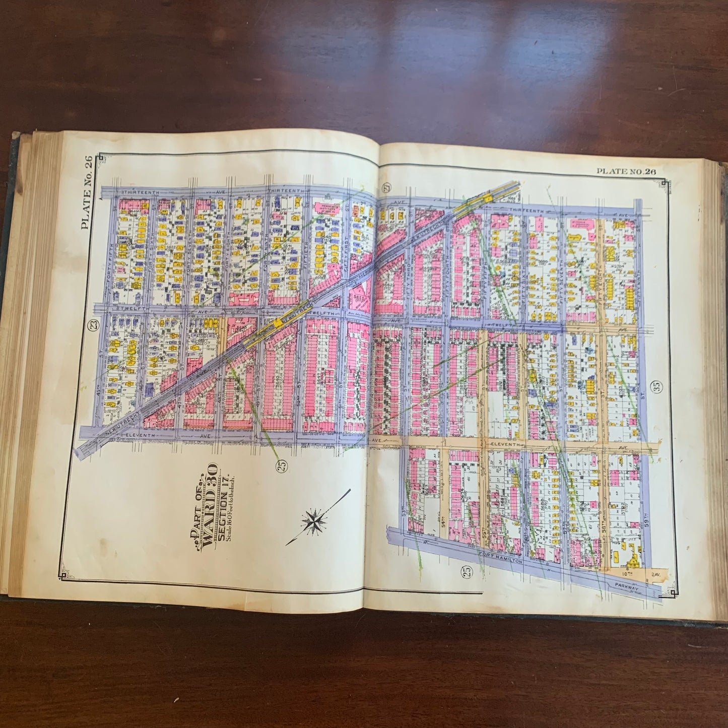 1924 Atlas of the Borough of Brooklyn. City of New York. Volume Four Sec. 15 – 18. Half Size Edition.