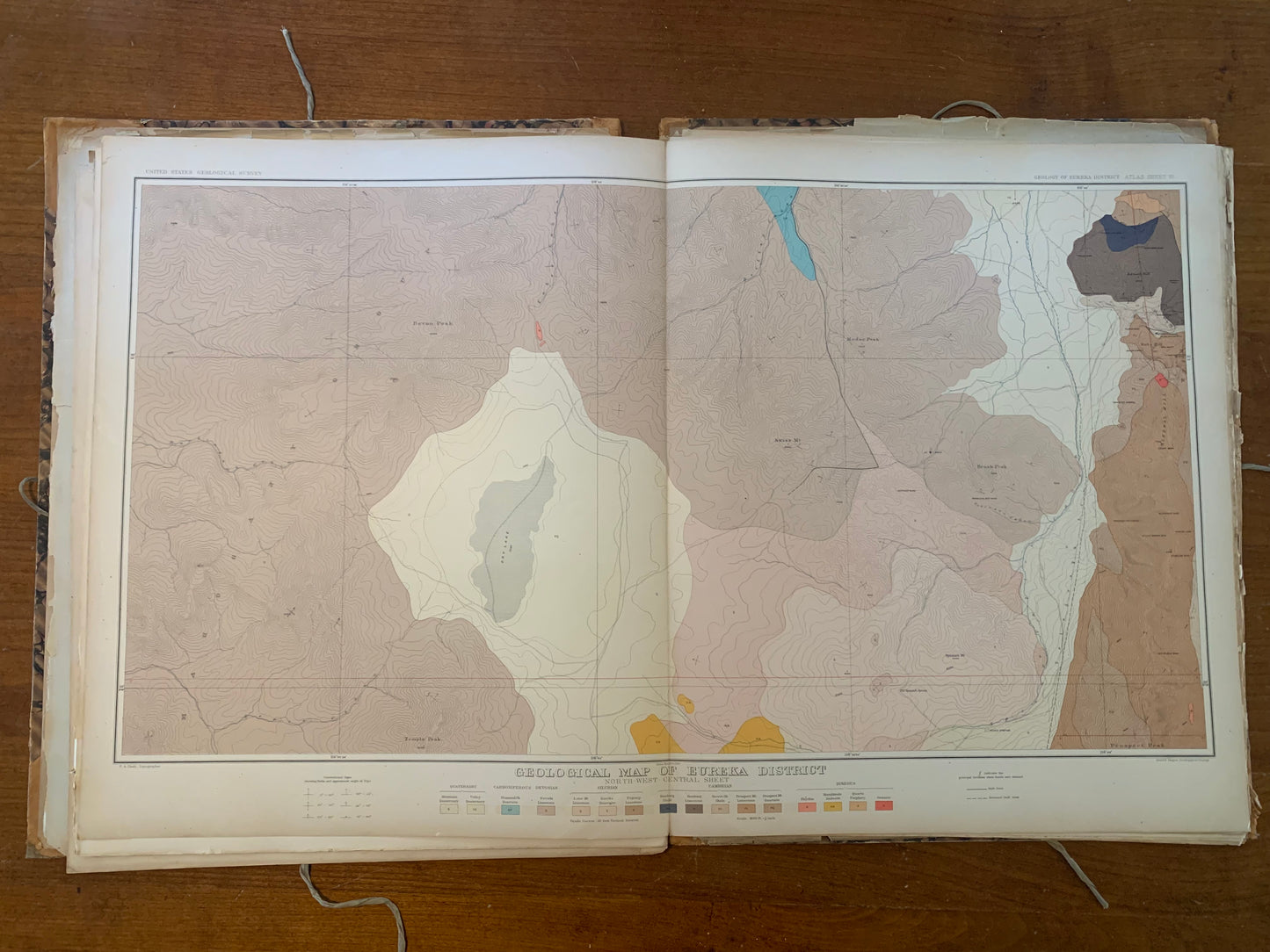Atlas to Accompany the Monograph on the Geology of the Eureka District Nevada, 1883
