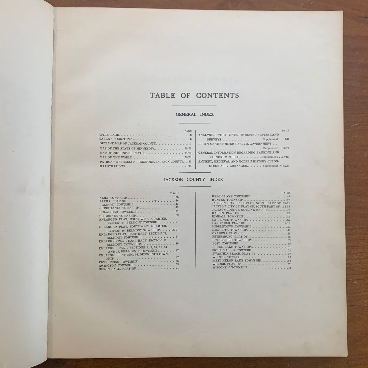 Standard Atlas of Jackson County Minnesota, 1936