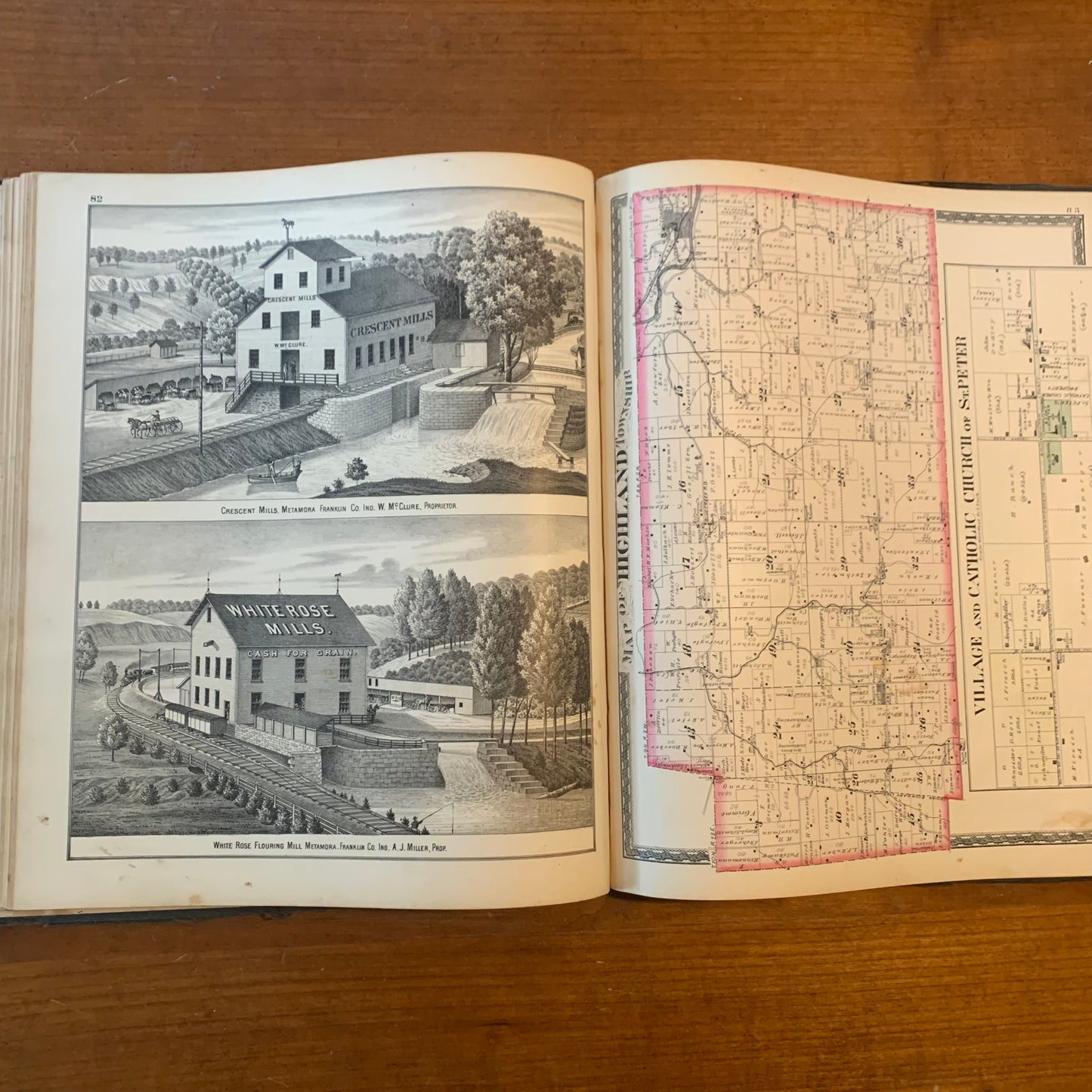 Atlas of Franklin County Indiana to Which Are Added Various General Maps, History, Statistics, Illustrations, 1882