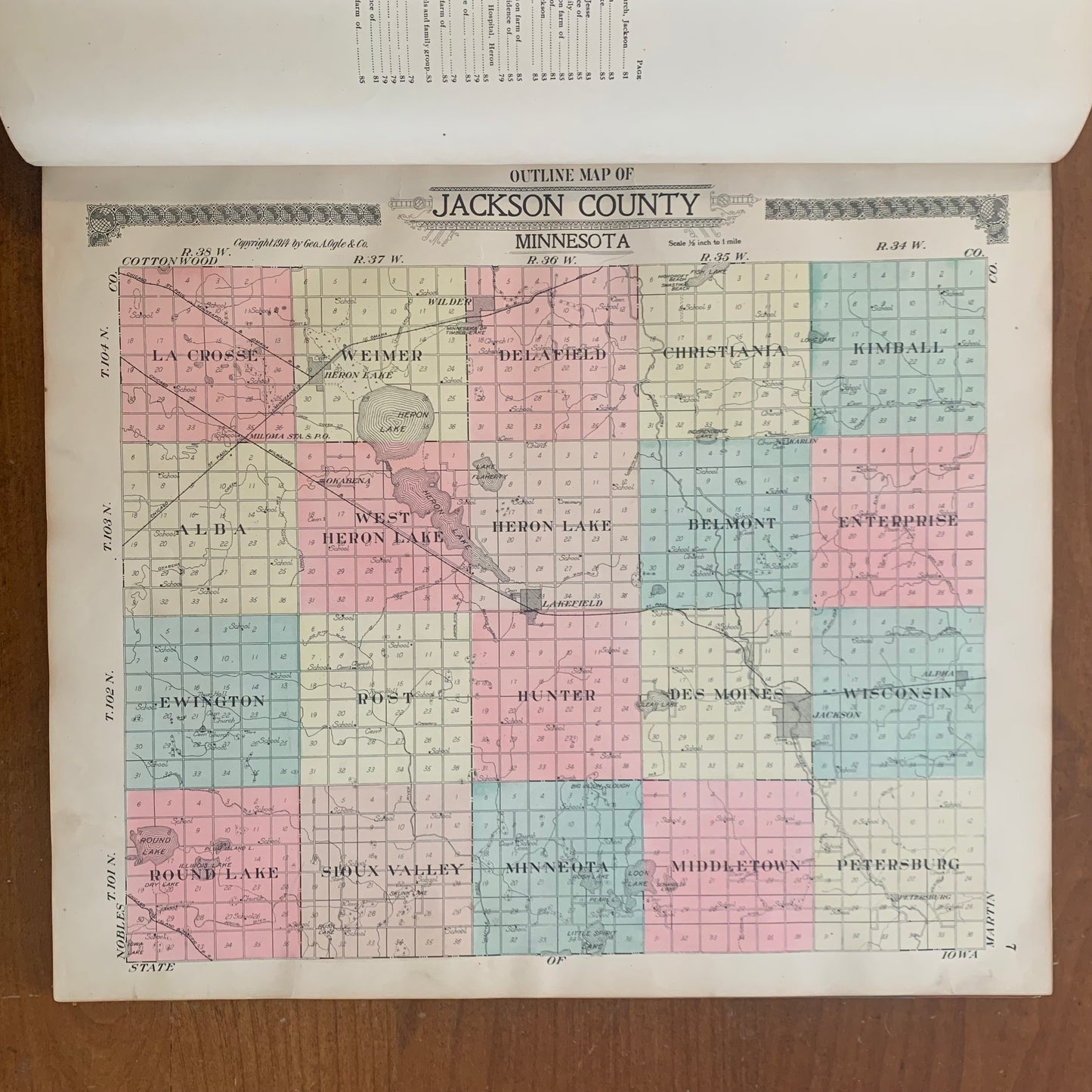 Standard Atlas of Jackson County Minnesota, 1914