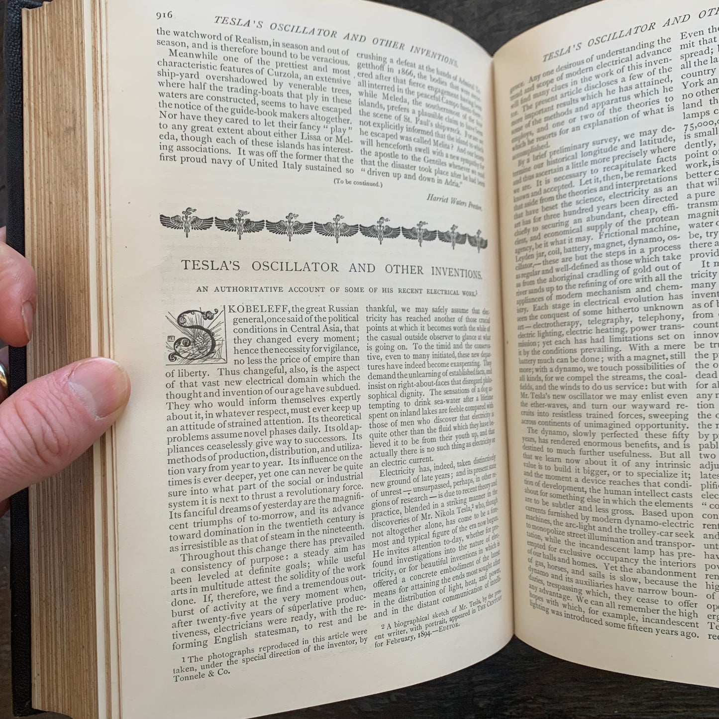 Tesla’s Oscillator and Other Inventions w/ Illustrations Century Magazine 1895