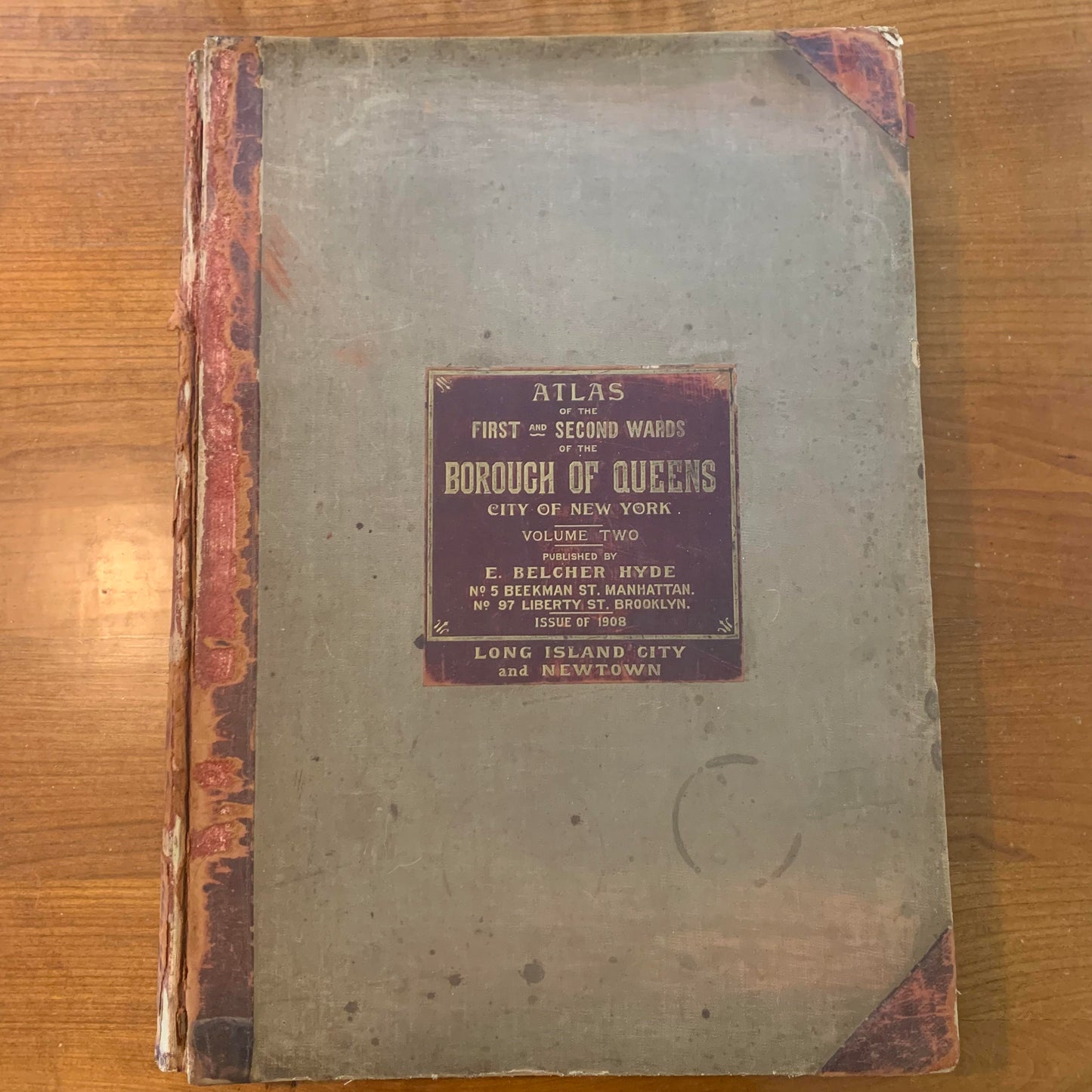 Atlas of the Borough of Queens. City of New York. Complete in Three Volumes. Volume Two. First and Second Wards. Long Island City and Newtown, 1908