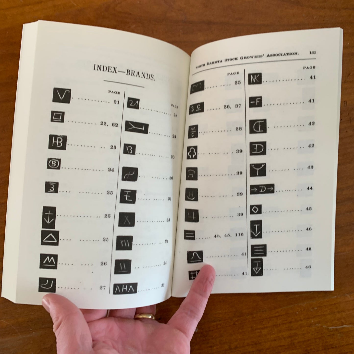 1892 Brand Book of the North Dakota Stockgrowers’ Association FACSIMILE