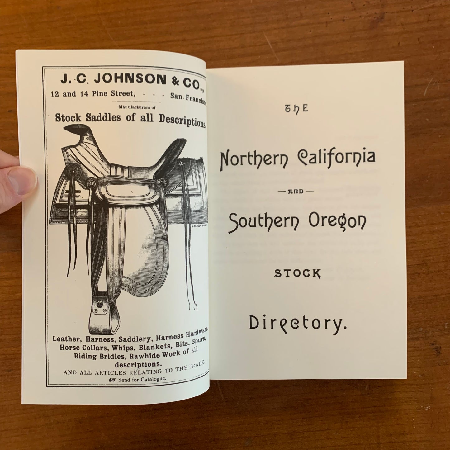 1888 Northern California and Southern Oregon Brand Book Stock Directory