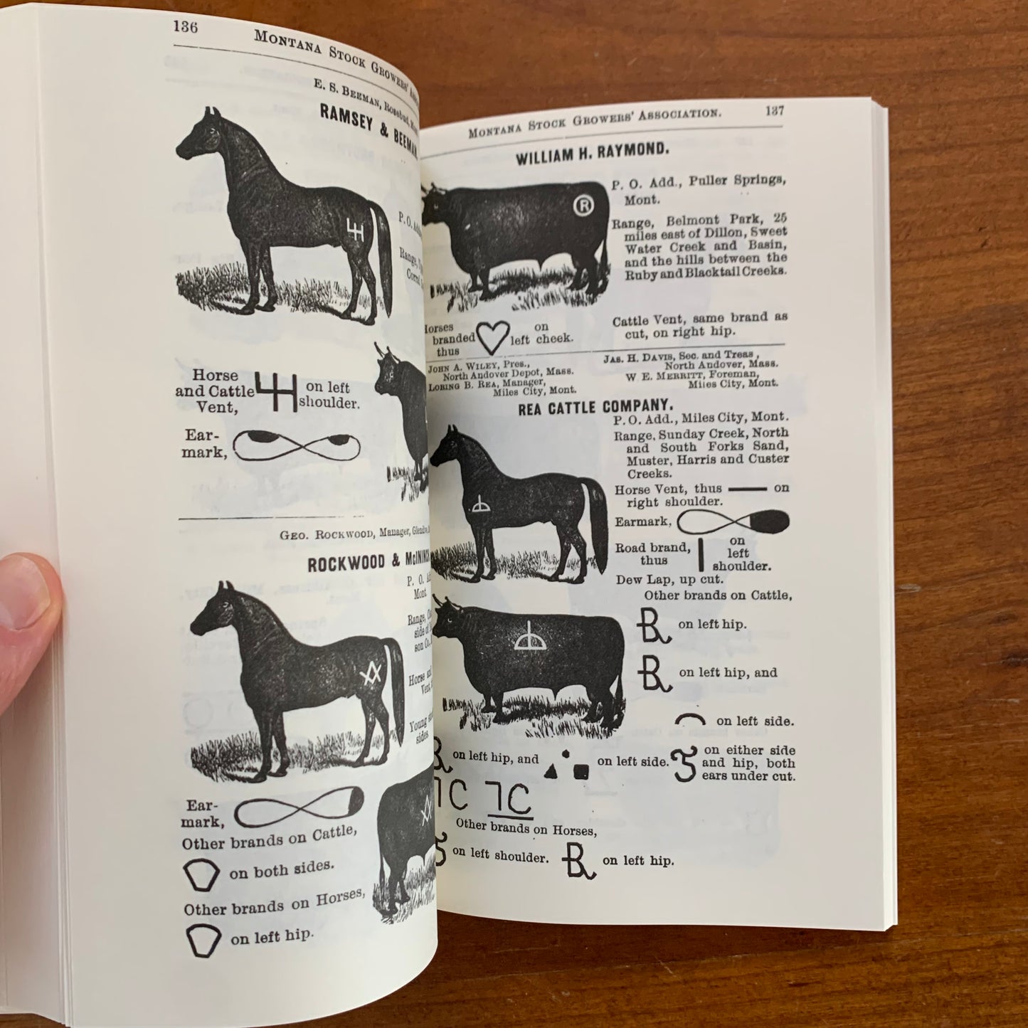 1886 Brand Book of the Montana Stock Growers' Association / FACSIMILE