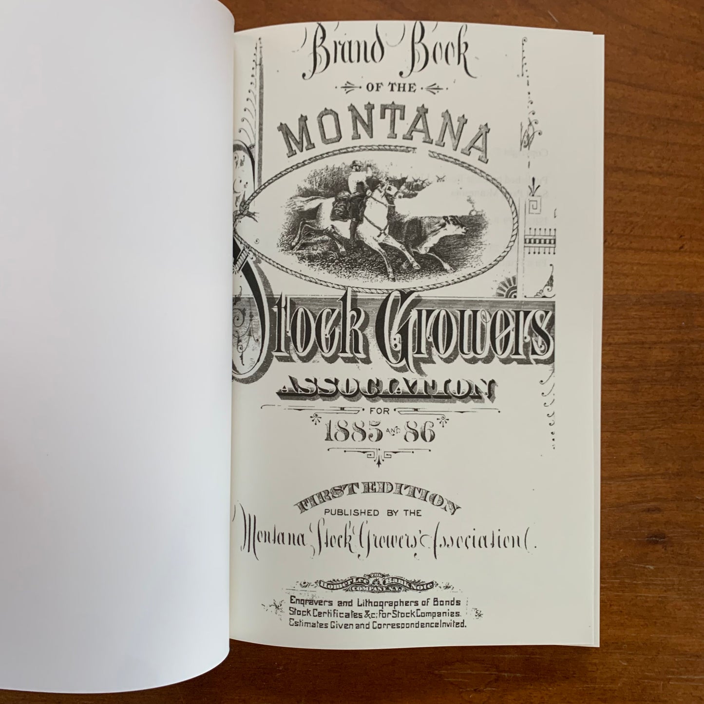 1886 Brand Book of the Montana Stock Growers' Association / FACSIMILE