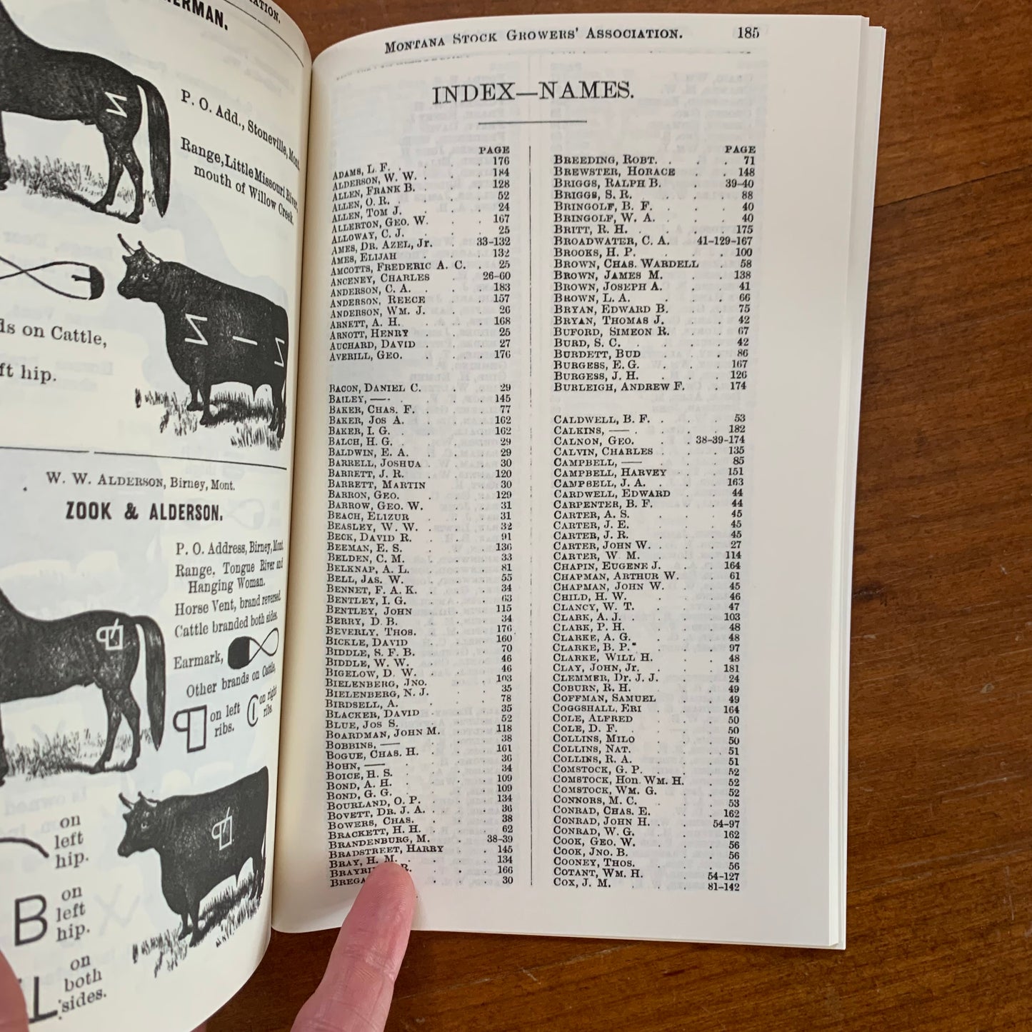 1886 Brand Book of the Montana Stock Growers' Association / FACSIMILE
