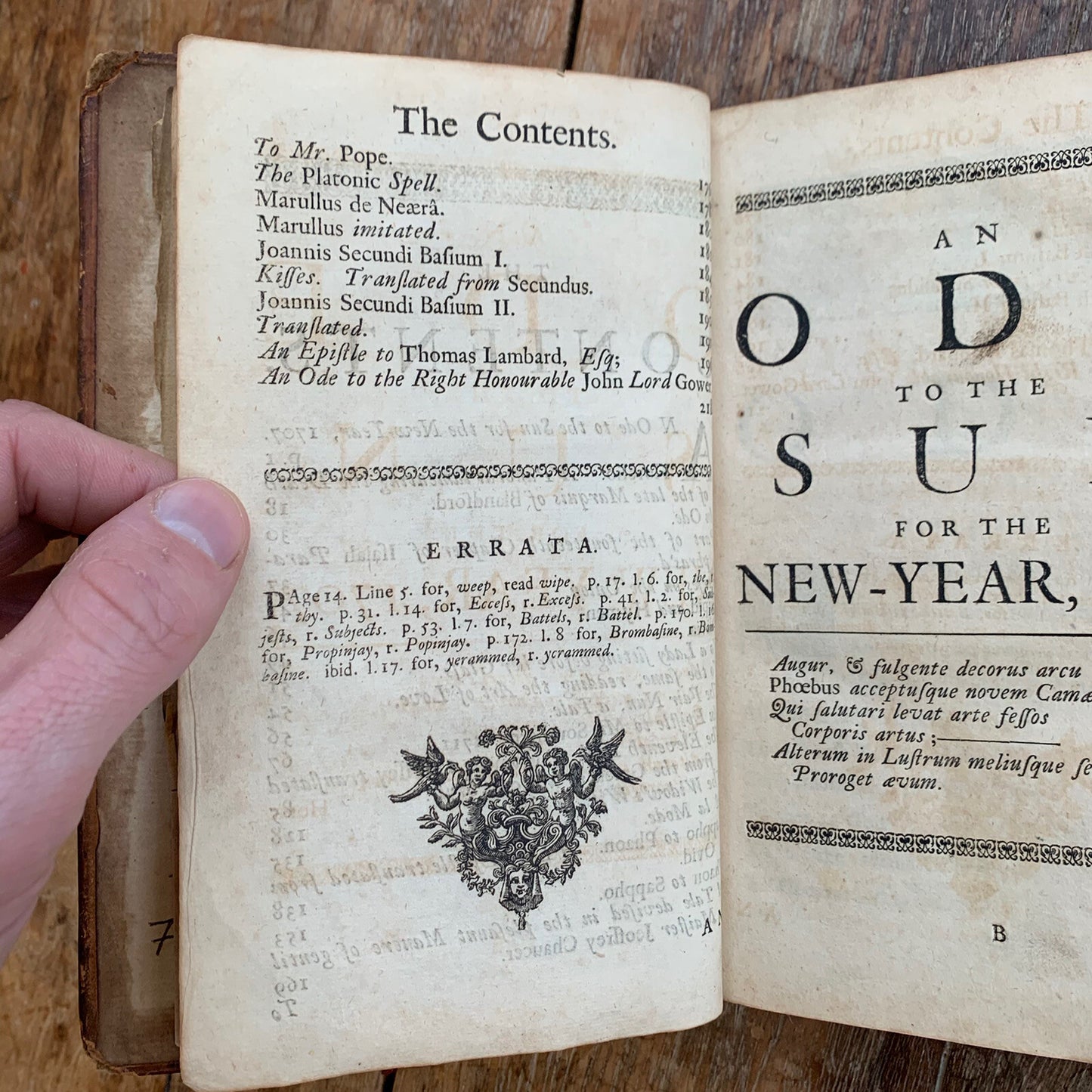 Fenton's Poems on Several Occasions 1717 Lintot Leather Very Good