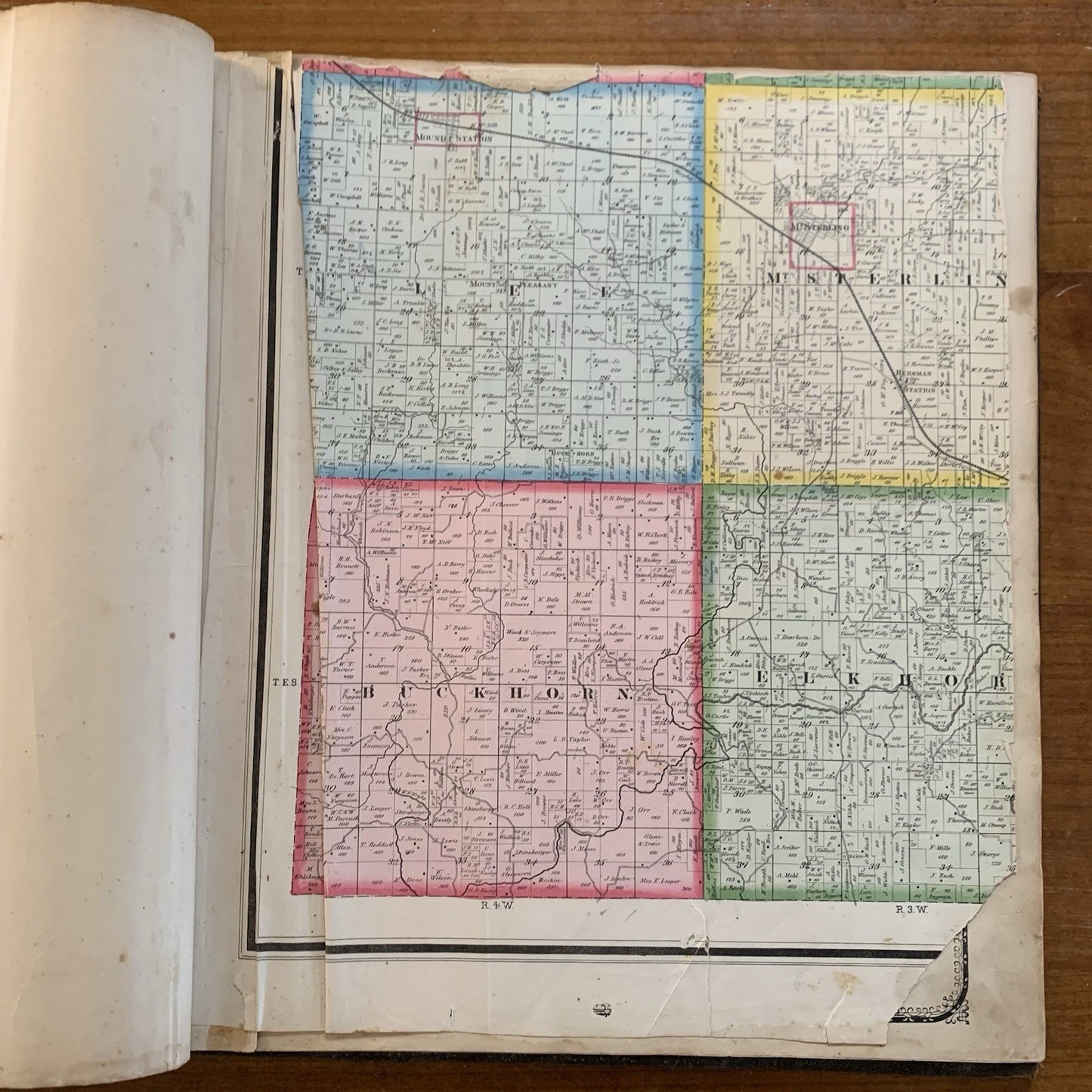 1871 Atlas of the State of Illinois / United States / Chicago / H.H. Lloyd