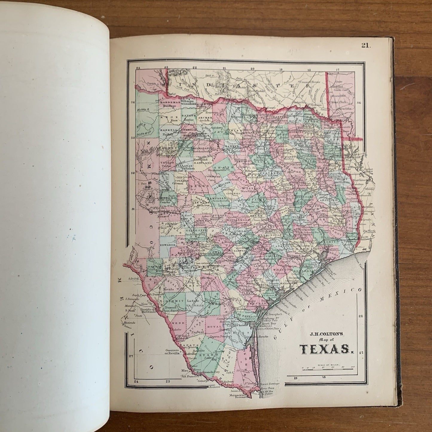 1865 Coltons Quarto Atlas of the World / California Early Map of Montana