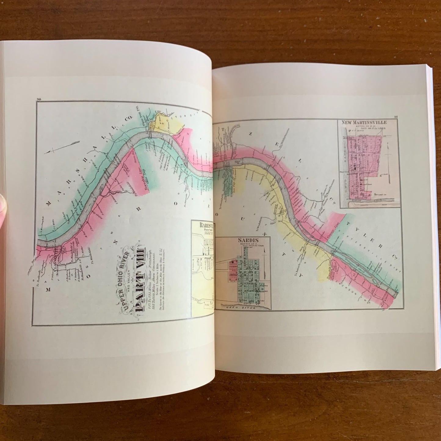 1877 Illustrated Atlas of the Upper Ohio River & Valley Pittsburgh to Cincinnati