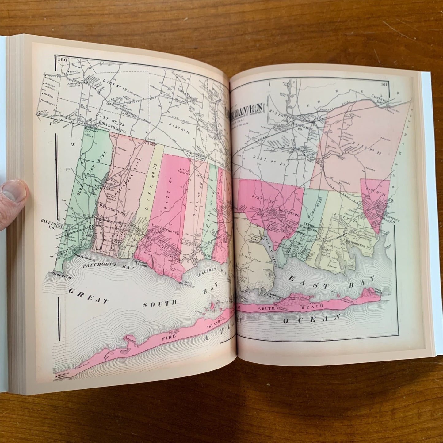 1873 Atlas of Long Island New York - Color Facsimile - Maps Towns Villages