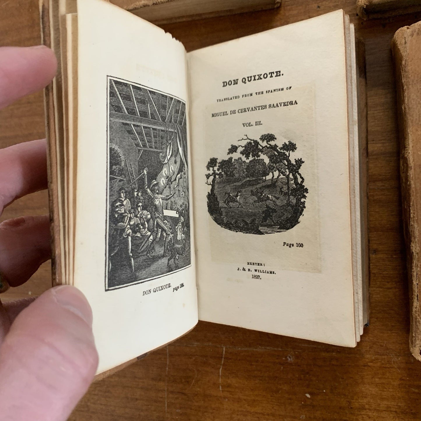 1827 - 28 The Life and Exploits of Don Quixote De La Mancha in Four Volumes VG