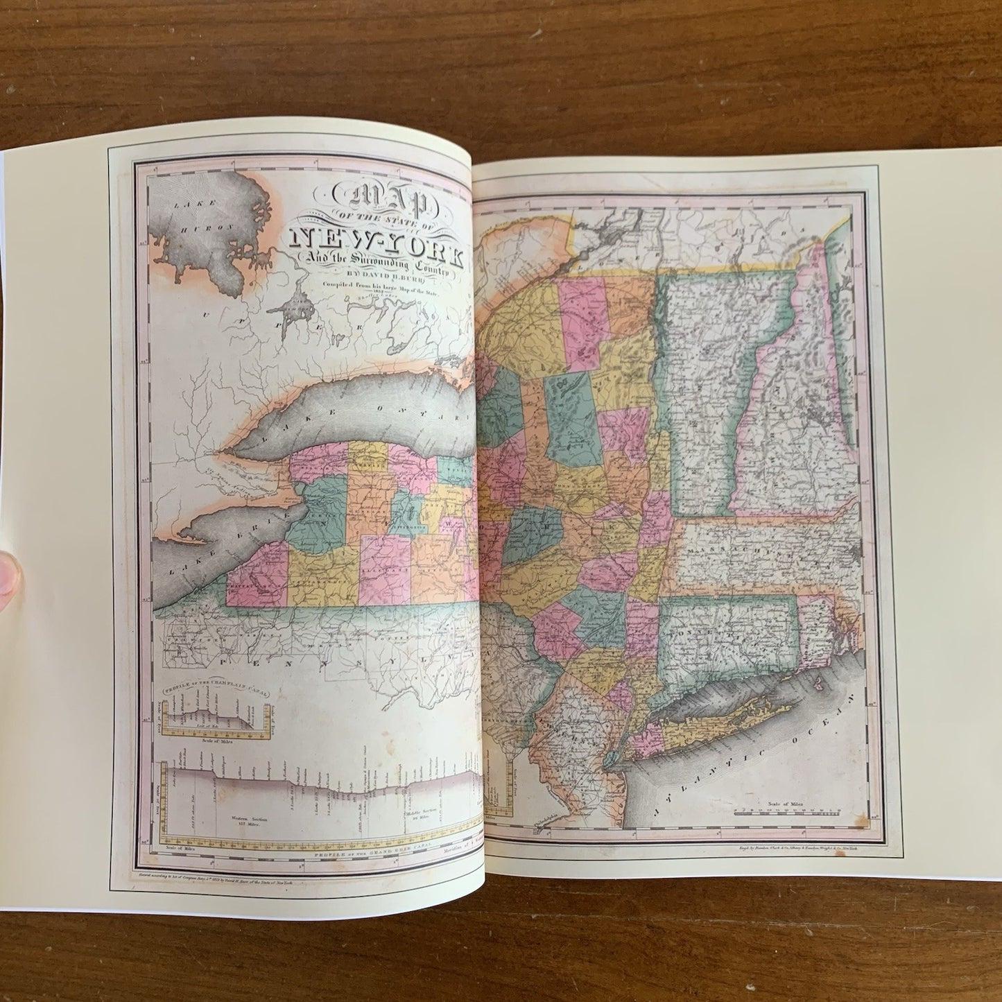 1832 Burr's Atlas of the State of New York / Facsimile David H. Burr