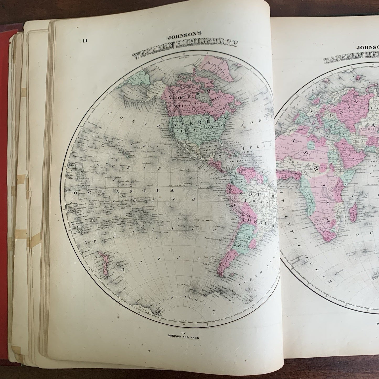 1865 Johnsons New Illustrated Family Atlas / Maps United States Civil War