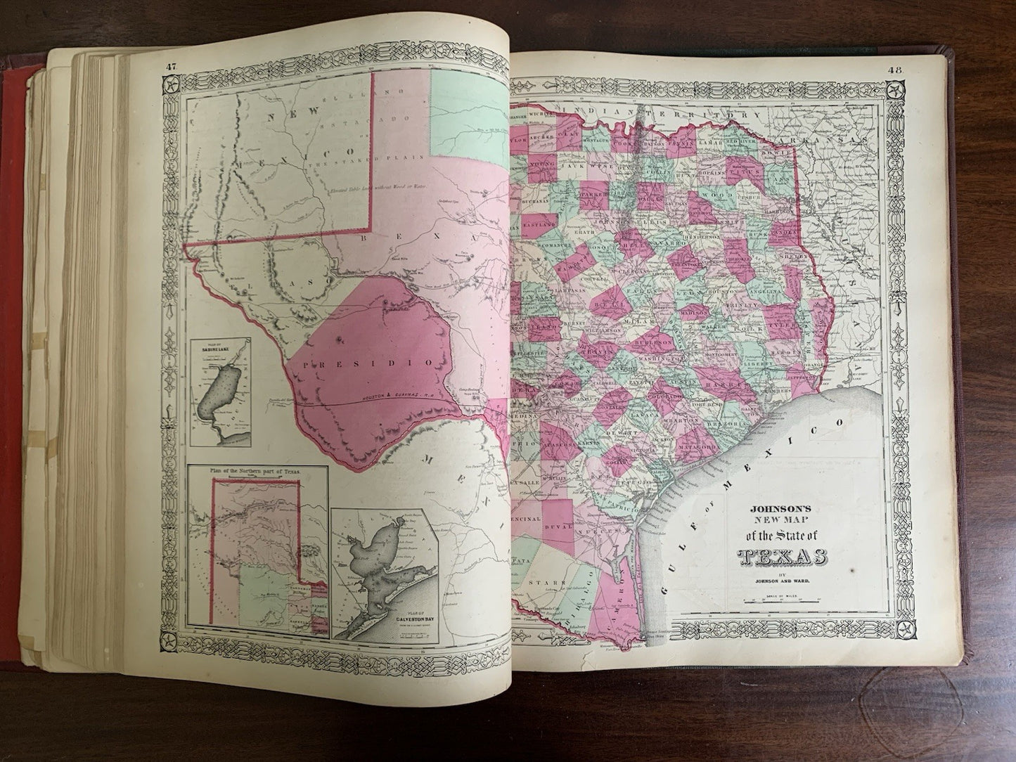 1865 Johnsons New Illustrated Family Atlas / Maps United States Civil War