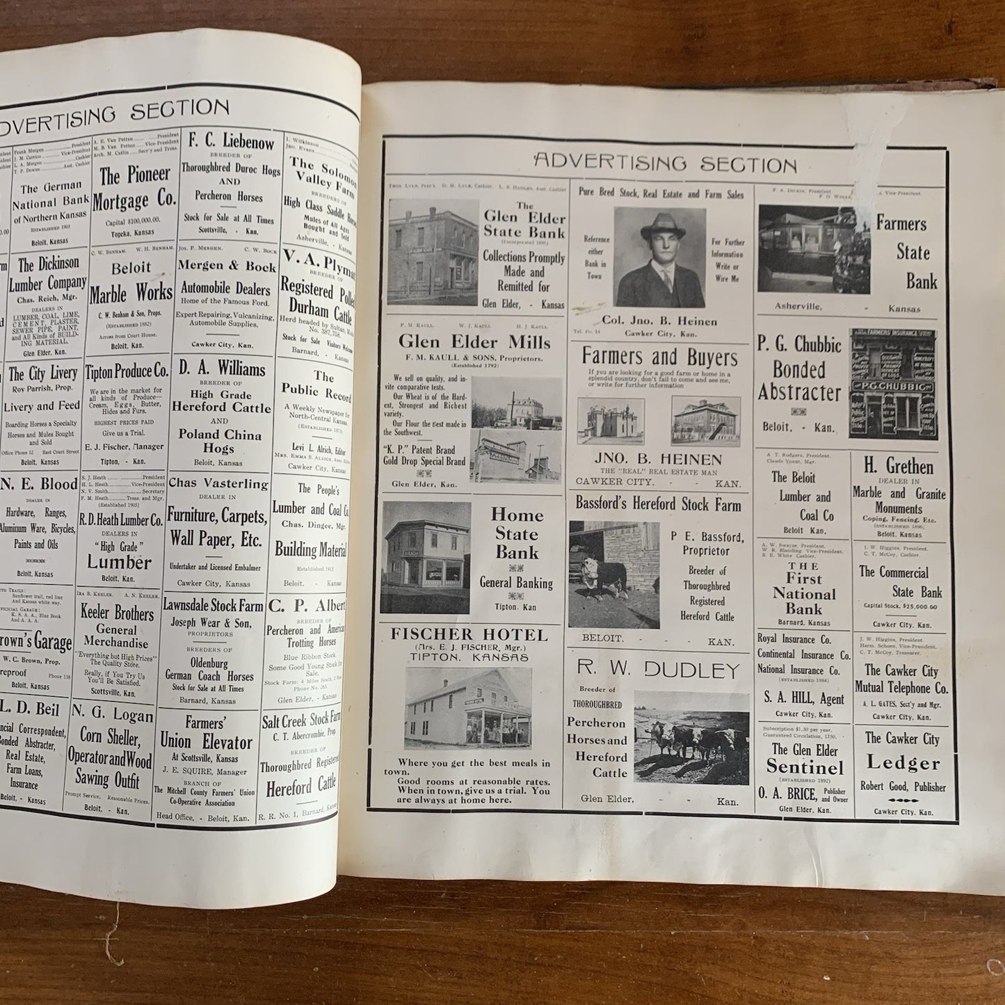 1917 Standard Atlas of Mitchell County Kansas / Plat Map Book