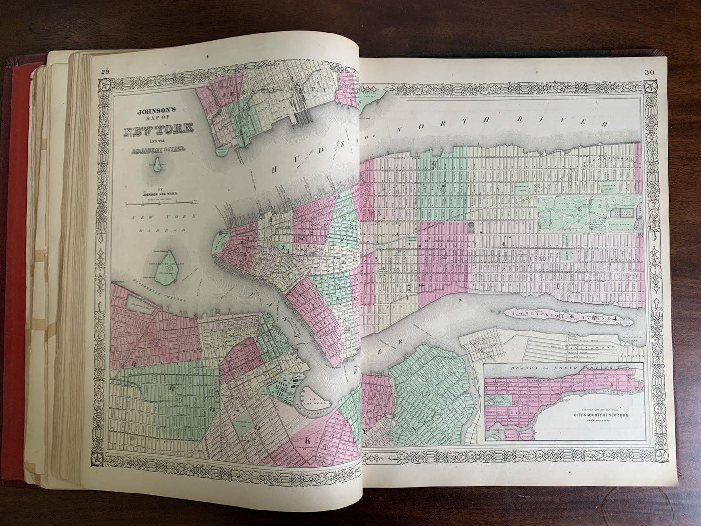 1865 Johnsons New Illustrated Family Atlas / Maps United States Civil War