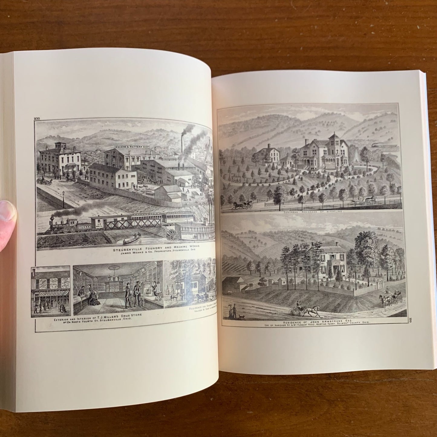 1877 Illustrated Atlas of the Upper Ohio River & Valley Pittsburgh to Cincinnati