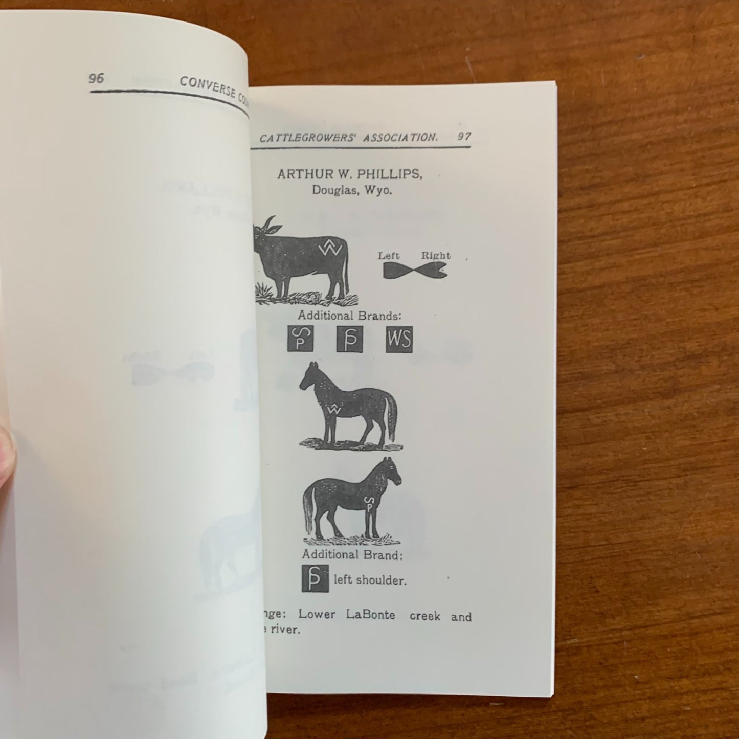 1903 Brand Book of the Converse County, Wyoming Cattlegrowers' Association