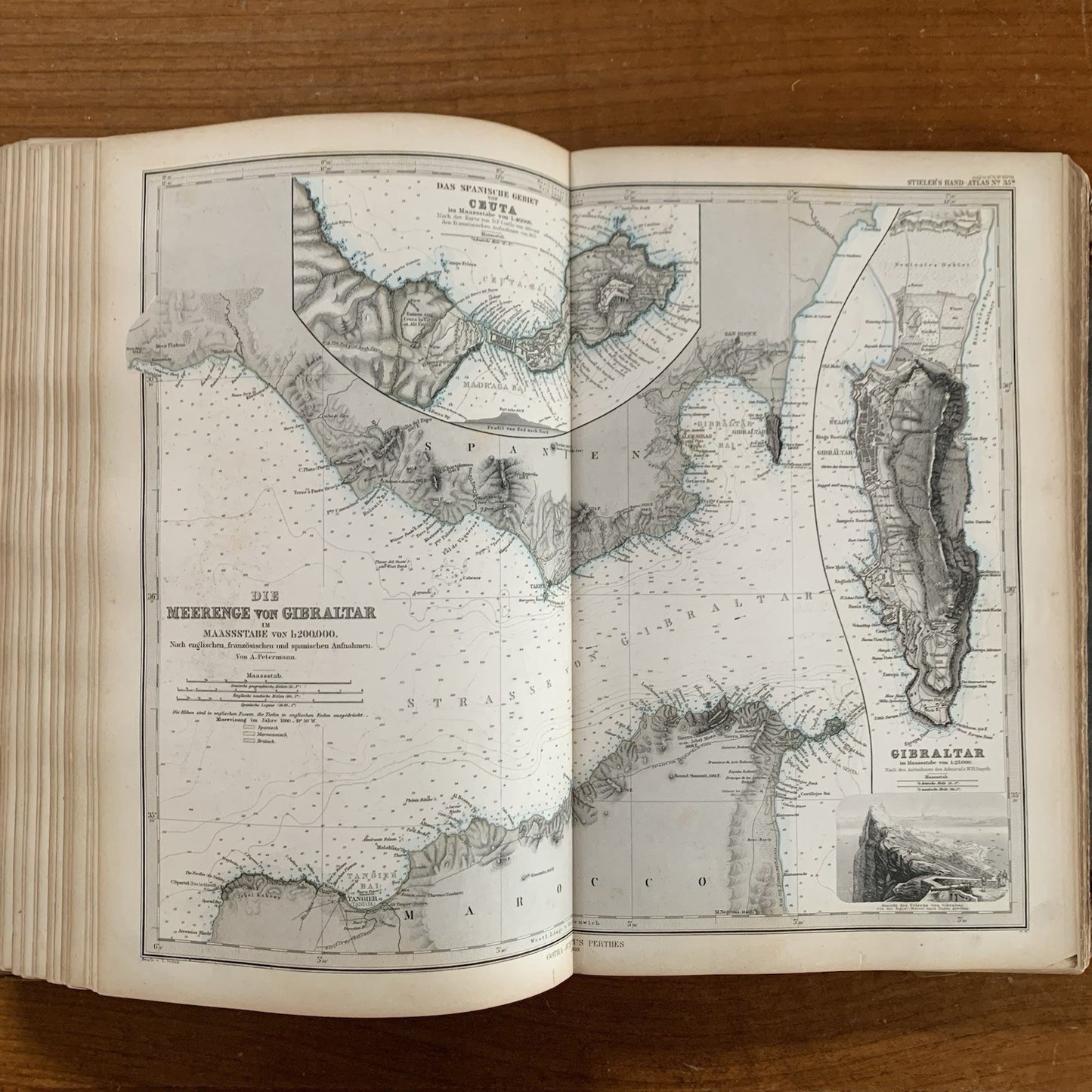 1869 Adolf Stieler's Hand Atlas of the Earth on All Parts of the World 84 Plates