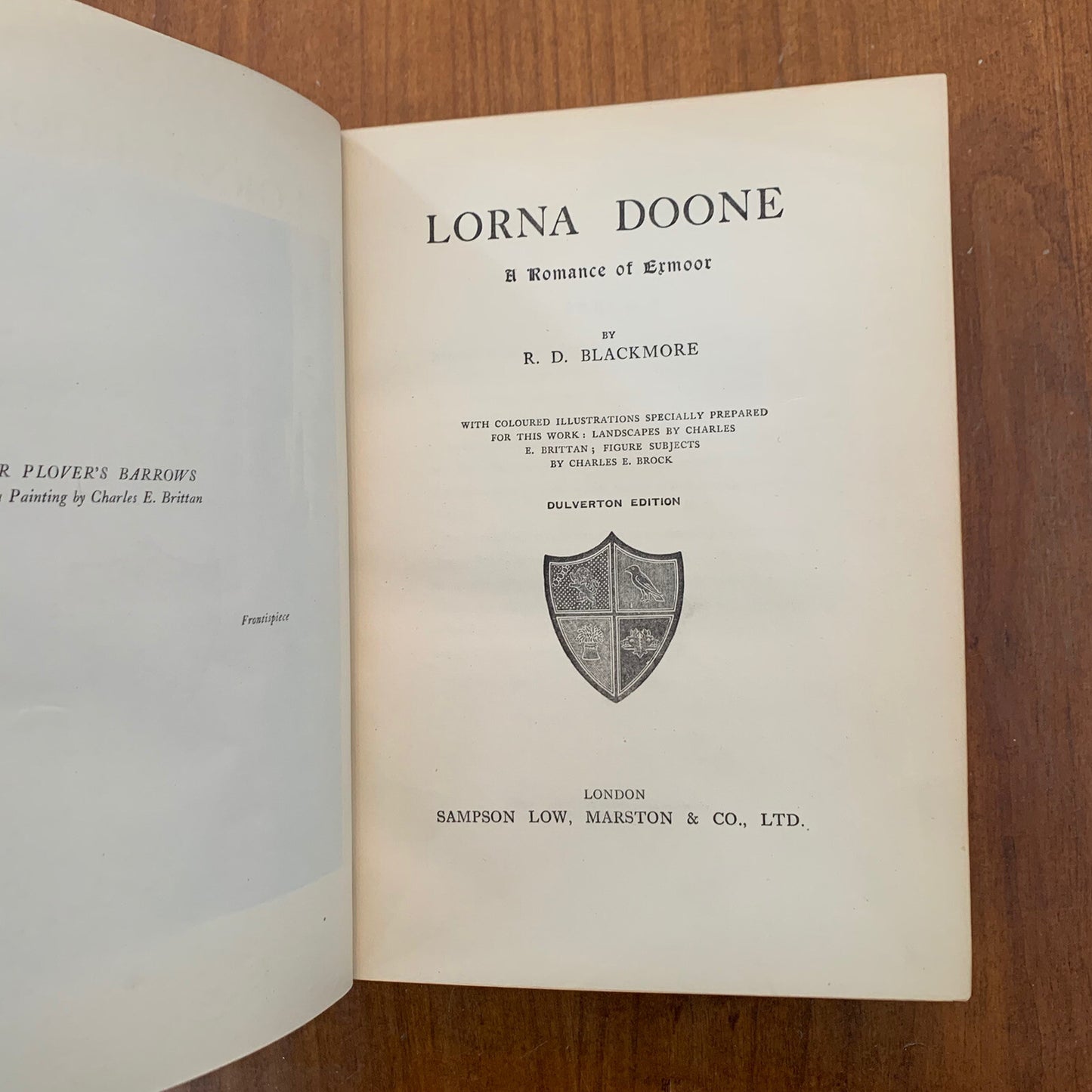 Lorna Doone R D Blackmore A Romance of Exmoor Dulverton Edition Near Fine