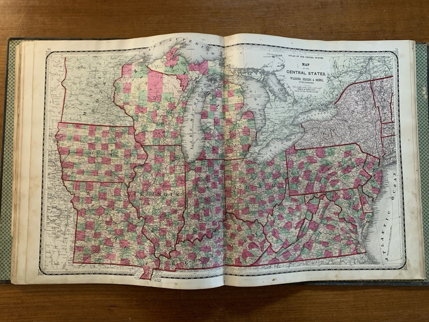 1871 Atlas of the State of Illinois / United States / Chicago / H.H. Lloyd