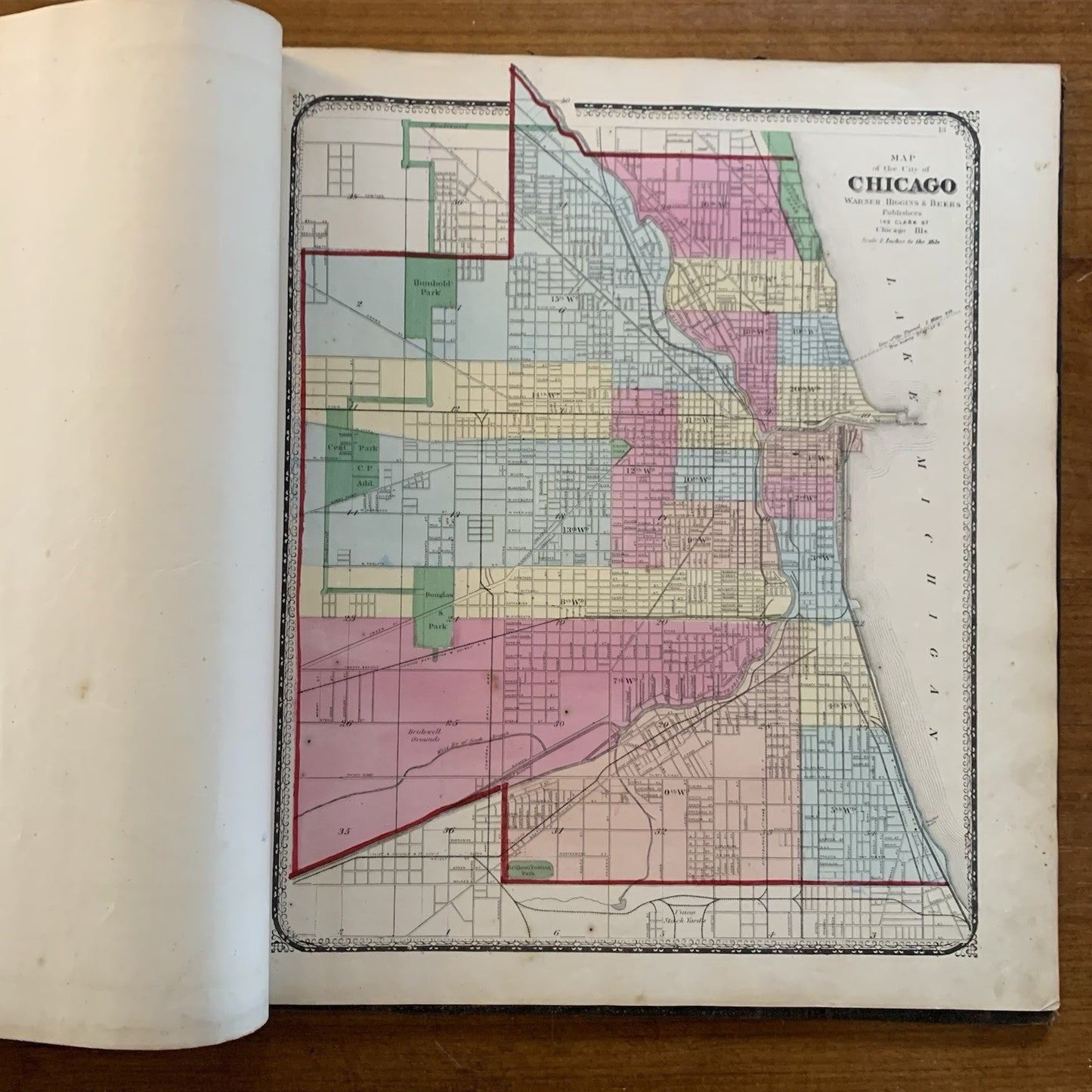1871 Atlas of the State of Illinois / United States / Chicago / H.H. Lloyd