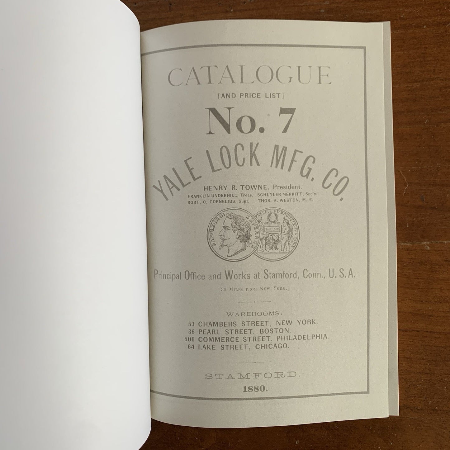 1880 Yale Lock Mfg. Company Catalog No. 7 / Facsimile