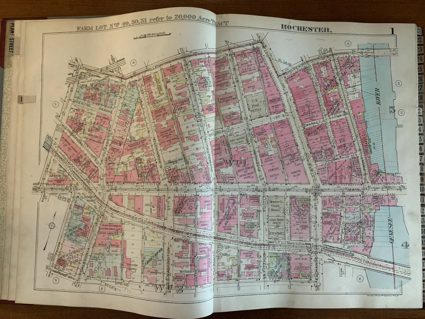 1926 Plat Book of the City of Rochester New York. Near Fine.