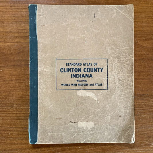 1919 Atlas and Plat Book of Clinton County Indiana World War 1 History Pictures