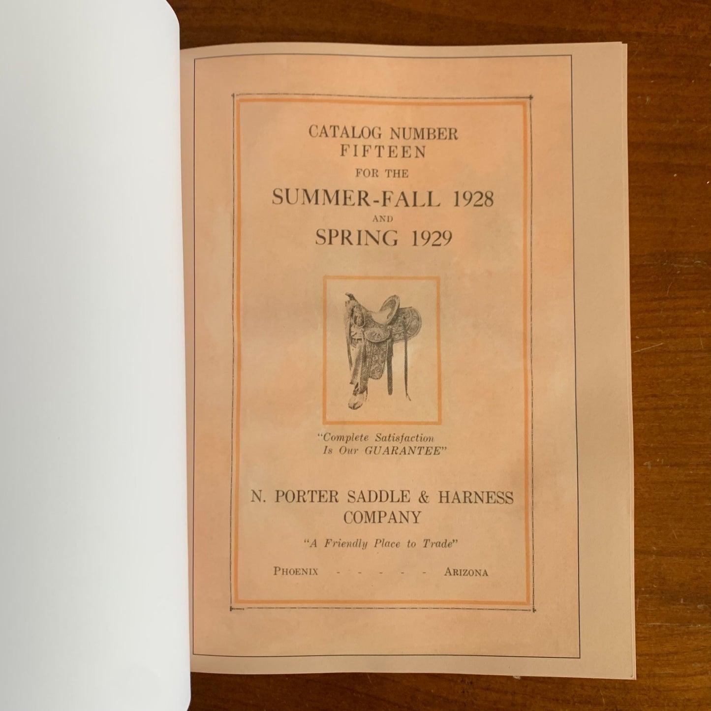 1928 N. Porter Saddle & Harness Company Catalog No. 15 / Facsimile